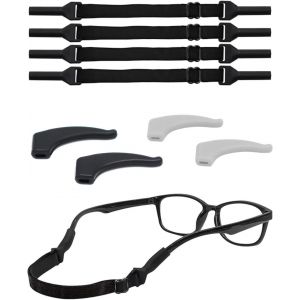 8pcs Sangles De Lunettes Réglables, Sangles De Lunettes De Sport Extrêmement Fiables, Sangles De Lunettes Antidérapantes Pour Femmes, Enfants, Hommes-Accessoires De Lunettes - Neuf