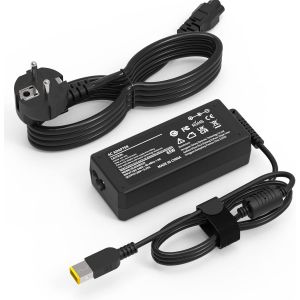 65W Lenovo Chargeur PC Ordinateur Portable pour Lenovo Thinkpad X1 Carbon(Gen2/3/4) T440 T450 T460 X240 X250 X260 IdeaPad 300 Yoga 2 11 11s 13 20v 3.25a Interface carrée Adaptateur Alimentation - Neuf