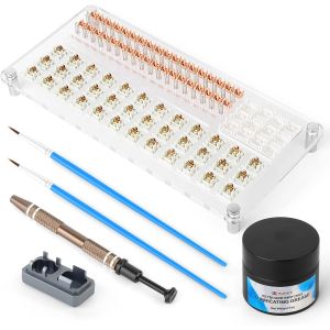 36 commutateurs de Clavier Station de Lubrification en Acrylique, lubrifiant pour commutateur de Clavier 15g, Kit de lubrifiant pour Clavier mécanique - Neuf