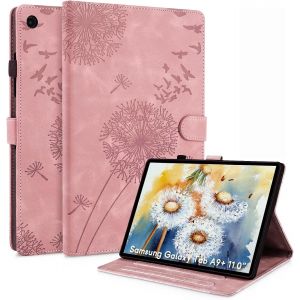 Coque pour Samsung Galaxy Tab A9 Plus 11 Pouces 2023 SM-X210/X216/X218 Pissenlit Housse en Tablette Cuir PU Protection pour Galaxy Tab a9 Plus Or Rose - Neuf