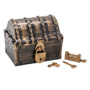 Coffre Au Tresor Pirate Pour Enfants, Boite De Rangement Vintage Pour Bijoux, Jouets Pour Enfants, Coffre Au Tresor, Conteneur De Rangement, Organisateur, Cadeaux De Fete, Accessoires - Neuf