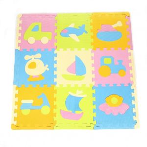 Lot De 9 Tapis De Jeu En Mousse Souple Pour Enfants, Deux Types, Pour Ramper (Vehicule) - Neuf