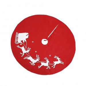 Jupe de sapin de No&euml;l de 80 cm, motif &eacute;lan, tapis de pied de sapin, tablier festif pour sapin de No&euml;l, d&eacute;coration de f&ecirc;te pour la maison - Neuf