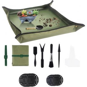 Lot de 21 tapis de rempotage imperméables pour plantes succulentes-Pour l'intérieur (75 × 75 cm,vert armée) - Neuf