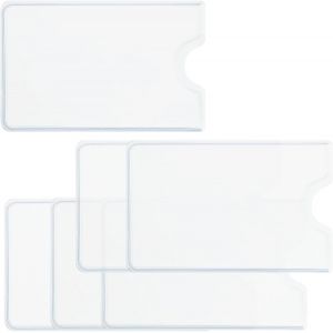 KALANKA-6 Pièces Etui Protection Carte Bancaire,Porte Carte Transparent Imperméable et Antipoussière,Insertion Horizontale,Etui Carte pour Porte-Cartes de Voiture,Cartes D'assurance,Cartes de Crédit- - Neuf
