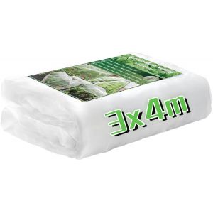 KALANKA-Blanc 3x4M Filet Anti Insecte Potager - Maille Fine Anti-Insecte en Maille Filet Anti Oiseaux Et Insectes, pour Plantes, LéGumes, Fruits Et Fleurs, Filets pour Jardin, Filet De Protection - Neuf