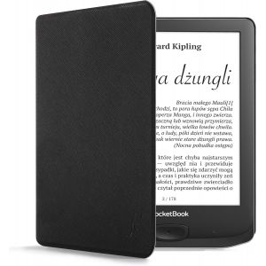 KALANKA-Forefront Cases Étui pour Pocketbook Touch Lux 5 et Lux 4 et HD 3 et Pocketbook Color (Colour) 2020 - Noir - Mince et Léger Étui, Fonction Automatique Veille/Réveil Intelligente Coque (Housse - Neuf