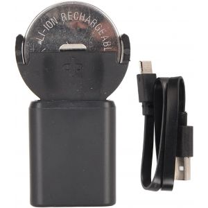 Chargeur de Pile Bouton au Lithium USB,Piles Bouton Rechargeables 3,6 V 2032,Mini Chargeur de Pile Bouton pour Piles LIR2032/1620/1632/2016/2025 (Livré avec Une Batterie - Neuf