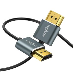 Câble HDMI vers HDMI Slim 0,5M,extrêmement fin Câble HDMI flexible pour 4K/3D,1080p,Ultra HD,3D - Neuf