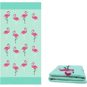 Kal-Serviette De Plage En Microfibres 100x180cm Drap De Plage De Bain Grande Taille Et À Séchage Rapide Pour Fitness,Voyages,Camping,Piquenique Avec Sac De Rangement - Neuf