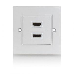 HDMI Bo&icirc;te Prise Murale 2x Port HDMI Flush HDMI Haute Vitesse avec Ethernet 3D FULL HD HDTV 4K 2160p - Neuf
