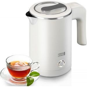 Mini Bouilloire Electrique En Acier Inoxydable - 500Ml & Sans Plastique I 600W Petite Bouilloires &Eacute;lectriques De Voyage Blanche I Electric Kettle Electriques 0.5L Boulloire Silencieuse - Neuf