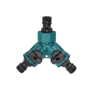 Robinet d'arrosage, raccord rapide, distributeur, vanne d'arr&ecirc;t, s&eacute;parateur, raccord 3/4 pouce (vert) - Neuf