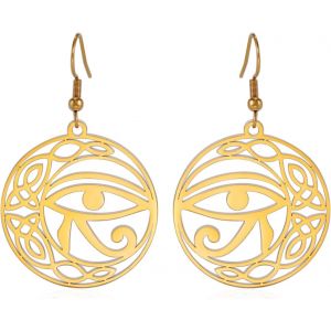 Kal-Boucles D'oreilles ?il D'horus Pour Femmes Boucles D'oreilles N?ud Celtique Boucles D'oreilles Déesse Égyptienne Croix Ankh Bijoux Religieux - Neuf