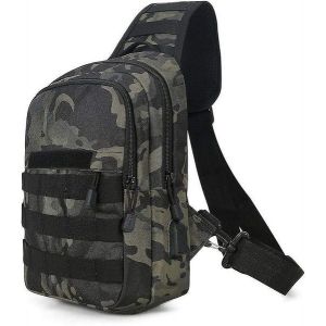 Sac De Poitrine Tactique Polyvalent Avec Porte-Bouteille Et Chargeur Usb ¿ Idéal Pour Les Aventures En Plein Air Et L'utilisation Quotidienne - Neuf