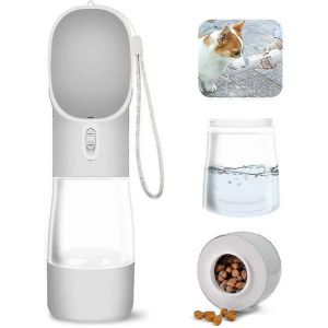 Distributeur D'eau Et De Nourriture Portable 2 En 1 Pour Chiens- Hydratation Et Nutrition En Déplacement Pour Animaux De Compagnie - Neuf
