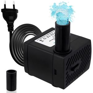 Pompe À Eau Submersible 5w,Pompe De Bassin Ultra-Silencieuse,Pompe À Eau Petite,350l/H Pompe D'aquarium Pour Bassin Fontaine Aquarium Jardin,Pompe Submersible 2 Gicleurs 8mm-13 Mm - Neuf