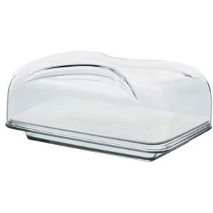 Hagcb40 Boîte À Fromage - Avec Plateau - Planche À Découper En Porcelaine Et Couvercle - Rectangulaire - Élégante - 25,5x18x11,5 Cm - Par Guzzini - Neuf