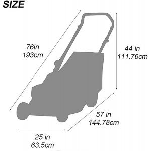 Housse de protection kaki imperm&eacute;able et anti-poussi&egrave;re avec cordon de serrage pour tondeuses &agrave; gazon - Neuf