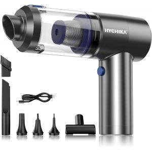 NouvelHorizonstore-HYCHIKA Aspirateur &agrave; Main sans Fil - 19 kPa Mini aspirateur de Voiture - 2600mAh - D&eacute;bit d'air - Moteur sans balais - Vidage de la poussi&egrave;re &agrave; Un Bouton - Filtre Lavable pour Voitu - Neuf