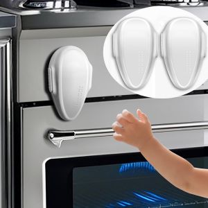 2 Pi&egrave;ces Protection Four Bebe Verrou De S&eacute;curit&eacute; Pour Le Four,Bloc Porte Securite Bebe S&eacute;curit&eacute; Domestique Errous Adh&eacute;sifs R&eacute;sistants &Agrave; La Chaleur,B&eacute;b&eacute;,Pour Le Lave-Linge Et Le Micro-Ondes (Blanc) - Neuf