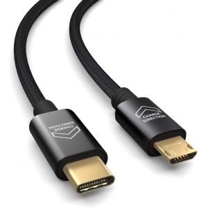 Ayu-0,5m Micro Usb Vers Usb C Câble, Otg, Ebike Ordinateur De Vélo Câble De Charge Compatible Pour Bosch Intuvia, Kiox, Nyon 1, Yamaha, Dji Drone, Gimbal - Neuf