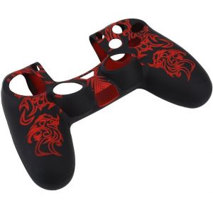 Peau Manette Ps4,Coque Souple Caoutchouc Silicone Étui Protection Anti Dérapant Housse Jeu San Fil Ps4 Skin Cover Jeux Compatible Contrôleur Couverture Case Glissement Transfert Eau Résistant - Neuf