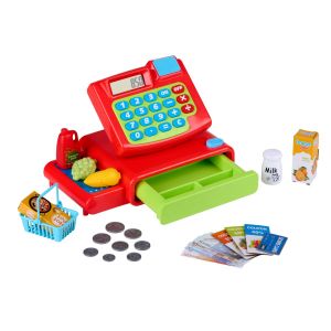 Eddy Toys Toy Cash Register - Ensemble de jeu de 25 pi&egrave;ces - Accessoires et argent fictif - Neuf