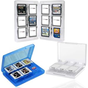 Kal-Pcs Boîte De Rangement Jeux Nintendo 28 En 1 Etui De Protection En Plastique Boîte De Rangement De Cartes De Jeu Pour New Nds,Ndsi,Ndsill,2ds,3ds,3dsll/Xl (Bleu + Blanc) - Neuf
