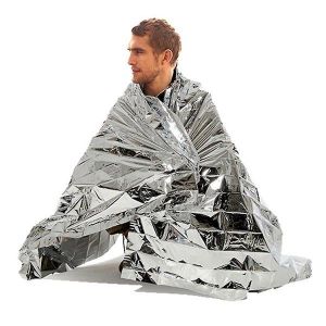 Couverture Thermique D'urgence Mylar - Équipement De Survie Extra Large, Léger Et Résistant Aux Intempéries Pour Les Aventures En Plein Air Et Les Urgences - Neuf