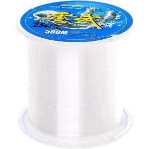 Ligne De P&ecirc;che Claire De 500 M&egrave;tres,Fil De P&ecirc;che En Nylon De 0,26 Mm,Fil De P&ecirc;che Monofilament Transparent - Neuf