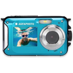 CHECARZHN--NO1-Agfa Photo Realishot Wp8000 - Appareil Photo Numérique Étanche, 3M/10, 24 Mp, Vidéo Full Hd, Double Écran Lcd, Zoom Digital 16X, Stabilisateur Numérique, Batterie Lithium - Bleu - Neuf