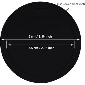 Lot De 6 Sous-Verres Ronds En Silicone Pour Boissons, Bières, Tasses, Bar, Verres (Noir) - Neuf