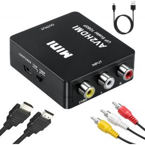 Adaptateur Rca Vers Hdmi, Mini Av Rca Cvbs Vers Hdmi Vidéo Signal Audio Convertisseurs Adaptateur 1080p 720 Compatible Avec Caméra, Xbox 360, Ps2, Ps3, Wii, N64, Gamecube (3) - Neuf