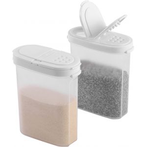 Tianyi-Set De 2 Pots À Épices, Organisateur À Épices, Jolies Boite À Épices Translucides, Ensemble De Flacons À Épices, Étanche, Bocaux Avec Couvercles Pour Épices Et Aromates Sans Bpa. - Neuf