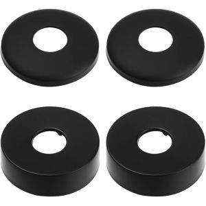 TUEJ-Rosace Robinet, Rosace Mitigeur Douche, 4 Noir De Cache Tuyau En Acier Inoxydable,Rosace Radiateur-Rosace Pour Robinets De Douche, Robinets, Radiateurs - Neuf