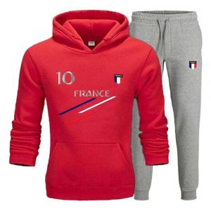 Jogging France Enfant Rouge Et Gris (Taille 12 Ans,Couleur Rouge) - Neuf