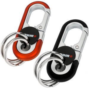 KAL-2 Pi&egrave;ces Mousqueton Porte Clef Voiture, Anneau Porte Cl&eacute;, Avec 4 Porte-Cl&eacute;s, Anneau Porte Cl&eacute; En Alliage De Zinc, Mini Mousqueton Comme Cadeau D'Affaires Pour Homme Et Femme - Neuf