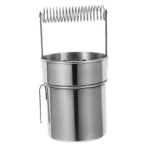 Lave-pinceaux &agrave; double couche,gobelet de nettoyage pratique pour pinceaux &agrave; huile,seau de nettoyage en acier inoxydable - Neuf