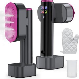 MEVRONISSHOP-D&eacute;froisseur Vapeur 1300W 2 en 1 Fer a Repasser Voyage D&eacute;froisseur &agrave; Main D&eacute;froisseur Vapeur Portable Chauffage en 10s R&eacute;servoir 200ml 5+1 Modes pour Voyage Gant de Repassage pour Bureau - Neuf