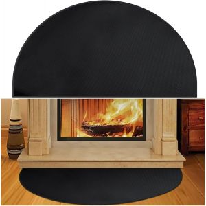 Tapis De Cheminée, Tapis Ignifuge, Tapis Ignifuge En Fibre De Verre À 2 Plis, Tapis De Protection Contre Les Braises D'intérieur, Base Ignifuge Pour Poêle (102 X 50 Cm) - Neuf