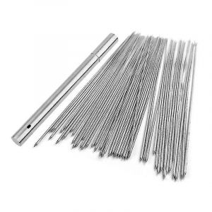 50 pcs en acier inoxydable bbq brochette aiguilles bâtons avec tube de stockage - Neuf