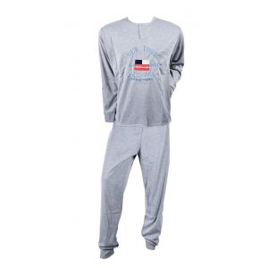 Pyjama Homme Long Sweet Secret Q2752 New York Gris - Neuf