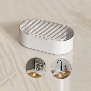 Bo&icirc;te &agrave; Savon Double Couche avec Couvercle,Porte-Savon &Eacute;tanche et Scell&eacute; pour Maison,Salle de Bain,Voyage,Camping (Transparent) - Neuf