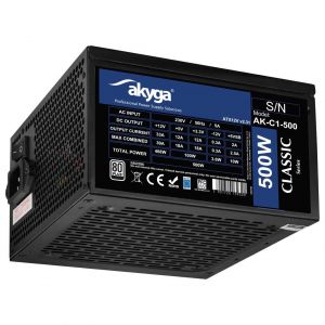 Akyga AK-C1-500 unit&eacute; d'alimentation d'&eacute;nergie 468 W 24-pin ATX ATX Noir - Neuf