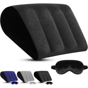 Ulteronixshop-Coussin De Releve Jambe Gonflable - Oreiller De Voyage Portable Et &Eacute;tanche Pour Soutien Lombaire, &Eacute;l&eacute;vation Des Jambes Et Confort - Id&eacute;al Pour Maison, Lit, Bureau, Plage(Noir) - Neuf