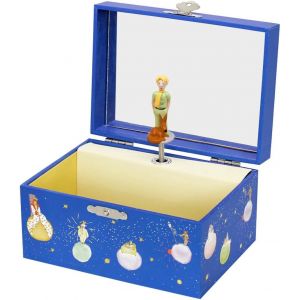 Eryi-- Le Petit Prince. Saint Exupéry - Boîte À Trésors & Bijoux Musicale - Phosphorescent - Brille Dans La Nuit - Musique Petite Musique De Nuit De Mozart - Colori Bleu Roi - Neuf