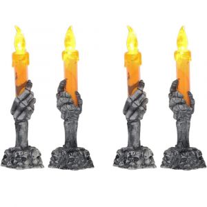 Mains De Squelette Squelette Mains Des Pièces De Tenir La Bougie Brûler Halloween Crâne Porte-Bougie En Lumière Halloween Décoratif Porte-Bougie En Tenir Bougie Fantôme Atmosphère De Festival L - Neuf