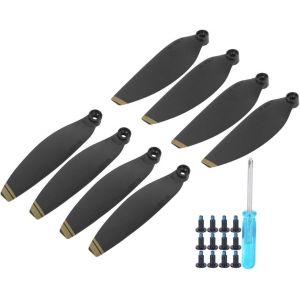 Sjzg-4 Paires D'h&eacute;lice De Drone Pour Mavic Mini, Rechange D'h&eacute;lice Pour Mavic Mini, Pales D'h&eacute;lice Pales De Rotor Rc Accessoires D'aile D'h&eacute;licopt&egrave;re Gardes D'h&eacute;lice Avec Tournevis (Bordure En Or Noi - Neuf