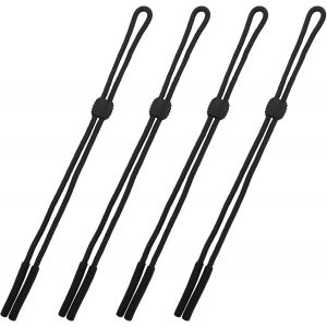 Lot De 4 Sangles De Lunettes Pour Homme Et Femme - 60 Cm - Cordon Universel Antidérapant Pour Lunettes De Soleil - Pour Intérieur Et Extérieur - Noir, Noir, Taille Unique - Neuf